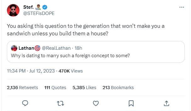 Stef stefisdope you asking this question to the generation that won't make you a