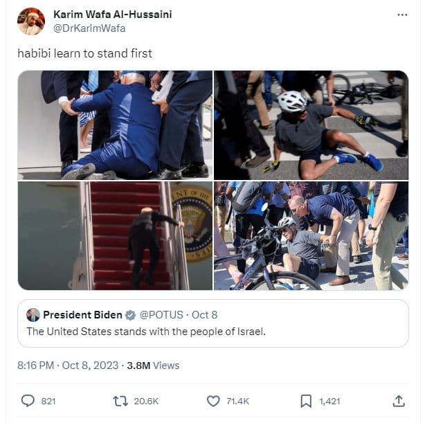 Karim wafa alhussaini drkarimwafa habibi learn to stand first president biden po