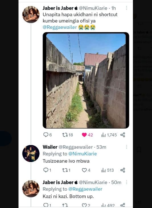 Jaber is jaber nimukiarie ih unapita hapa ukidhani ni shortcut kumbe umeingia of