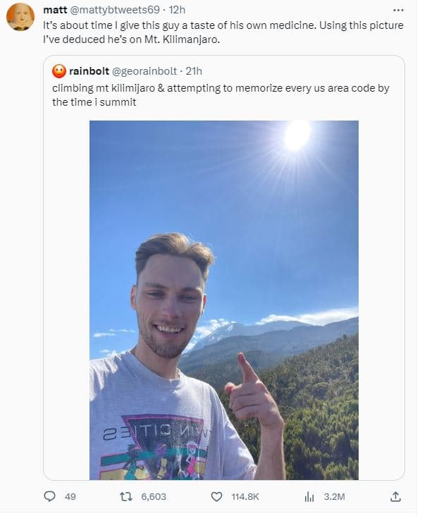 Matt mattybtweets69 12h its about time give this guy a taste of his own medicine