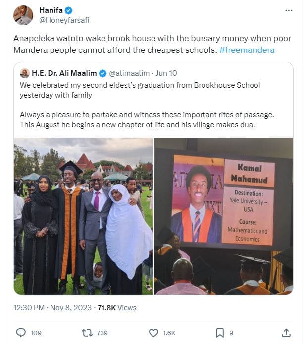 Hanifa honeyfarsafi anapeleka watoto wake brook house with the bursary money whe