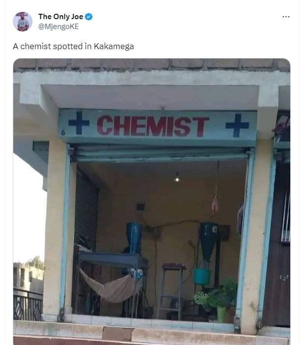 The only joe mjengoke a chemist spotted in kakamega chemist