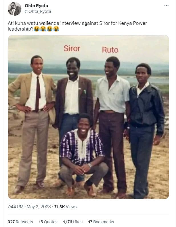 Ohta ryota ohta_ryota ati kuna watu walienda interview against siror for kenya p