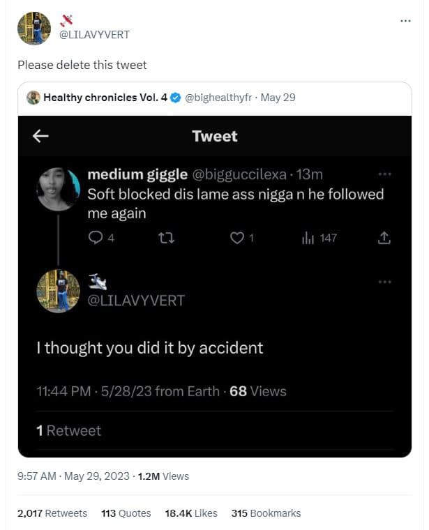 Lilavyvert please delete this tweet healthy chronicles vol. 4 bighealthyfr may 2