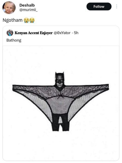 Deshalb murimii follow ngotham kenyan accent enjoyer oxyator 5h bathong