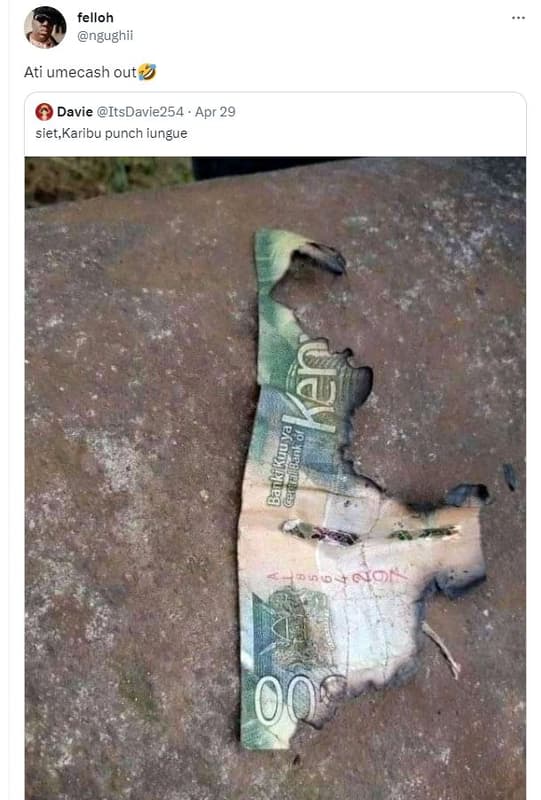 Felloh ngughii ati umecash out davie itsdavie254 apr 29 siet karibu punch iungue