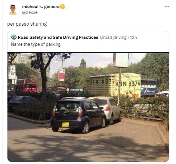 Micheal k. gemera dexxe per passo sharing road safety and safe driving practices