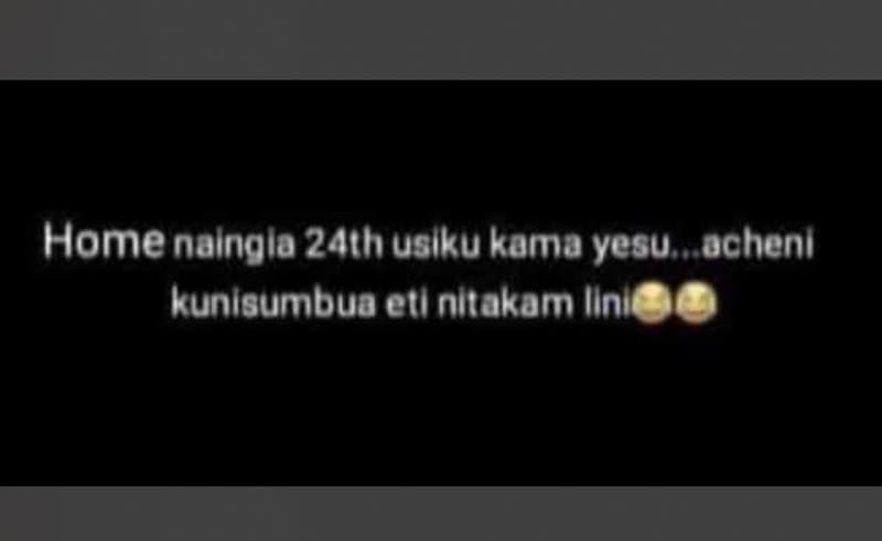 Home nalngla 24th usiku kama yesu , acheni kunisumbua etl nltakam ilni