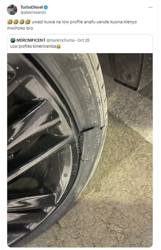 Turbodiesel alexmwanzo 9 uwezi kuwa na low profile anafu uende kuona kienyo mwih