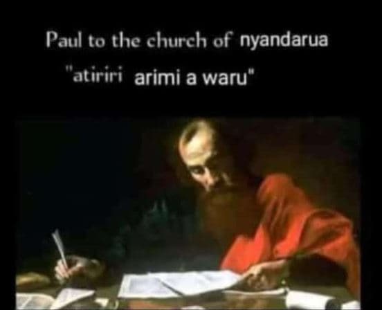 Paul to the church of nyandarua atiriri arimi a waru