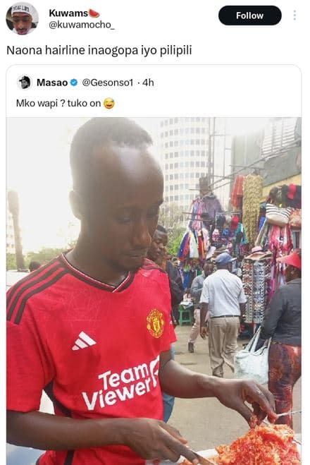 Kuwams kuwamocho follow naona hairline inaogopa iyo pilipili masao gesonsol mko