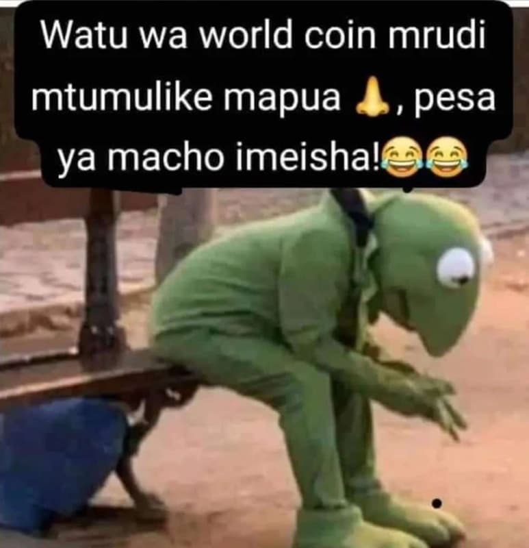 Watu wa world coin mrudi mtumulike mapua pesa ya macho imeishals