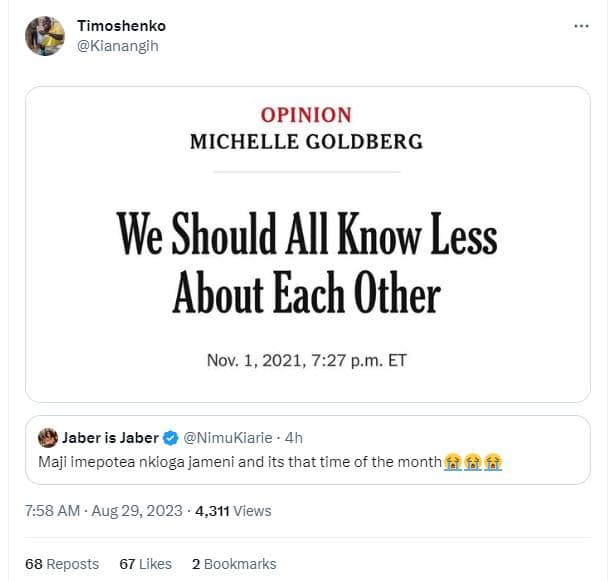 Timoshenko kianangih opinion michelle goldberg we should all know less about eac