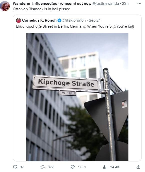 Wandererl influencedour romcom out now justinewanda 23h otto von bismack is in h