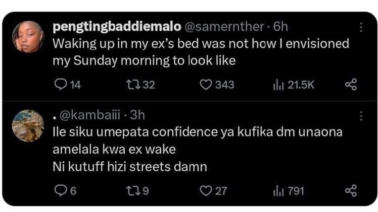 Pengtingbaddiemalo samernther 6h waking upin my ex's bed was not how l envisione