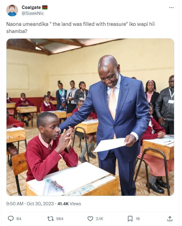 Coalgate sleeknic naona umeandika the land was filled with treasure iko wapi hii