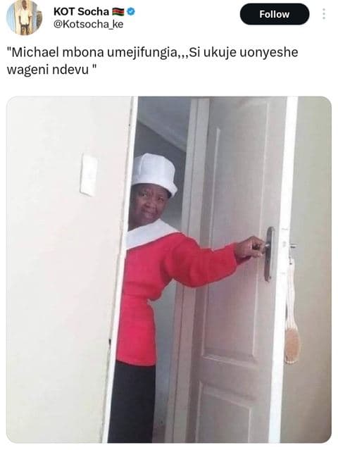 Kot socha kotsocha_ke follow 'michael mbona umejifungia, si ukuje uonyeshe wagen