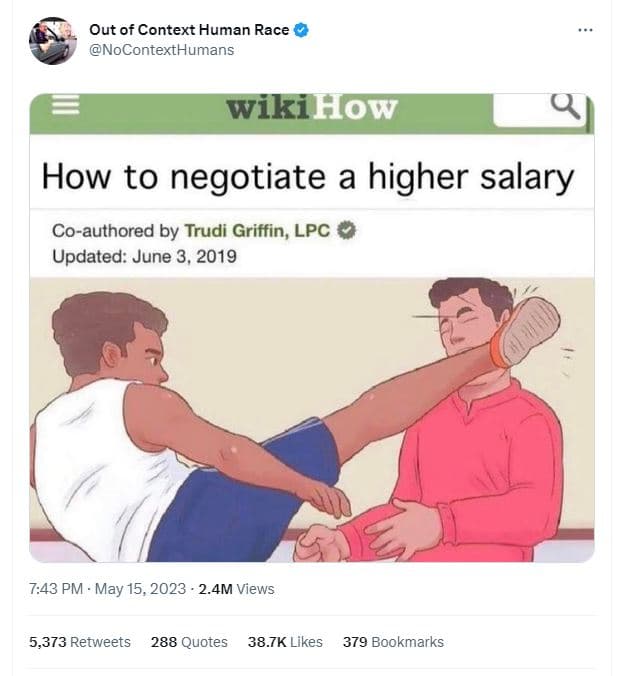 Out of context human race nocontexthumans wikihow how to negotiate a higher sala