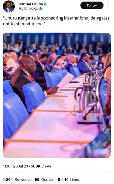 Gabriel oguda gabrieloguda follow uhuru kenyatta is sponsoring international del