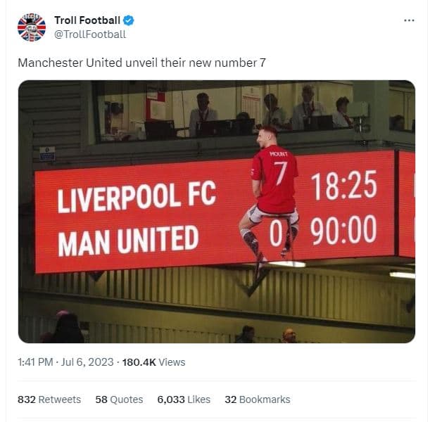 Troll football trollfootball manchester united unveil their new number foia 7 18