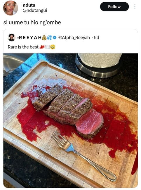 Nduta ndutangui follow si uume tu hio ng'ombe 'reeyah alpha_reeyah 5d rare is th