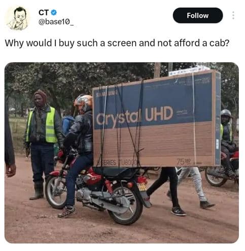 Ct basel0 follow why would buy such a screen and not afford a cab? drystal uhd