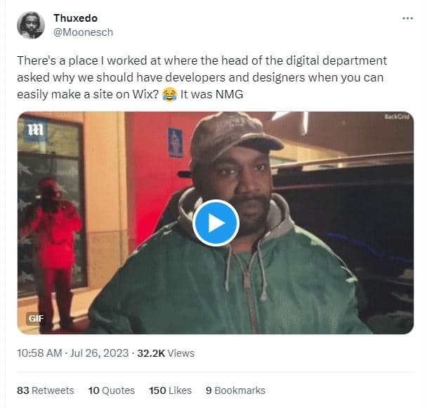 Thuxedo moonesch there's a place worked at where the head of the digital departm