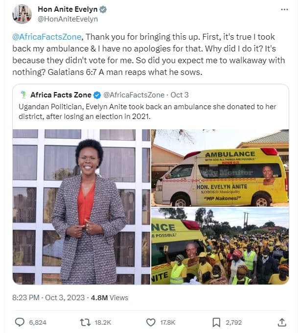 Hon anite evelyn honaniteevelyn africafactszone thank you for bringing this up.