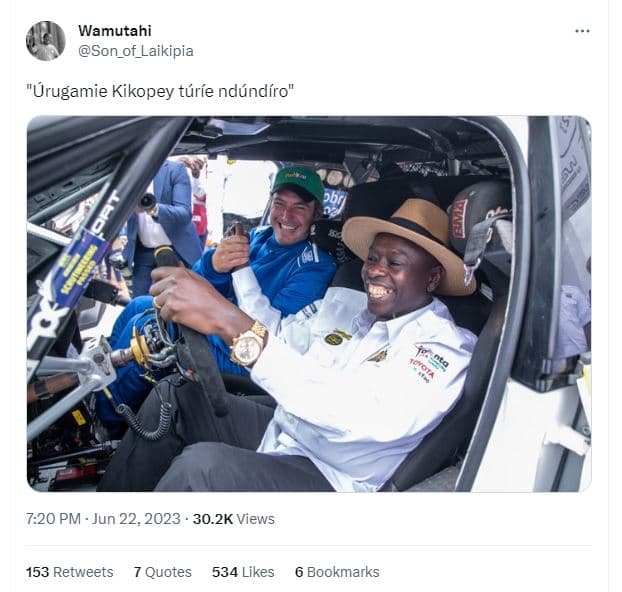 Wamutahi son_of_laikipia urugamie kikopey turíe ndundíro dbri 7.20 pm jun 22, 30