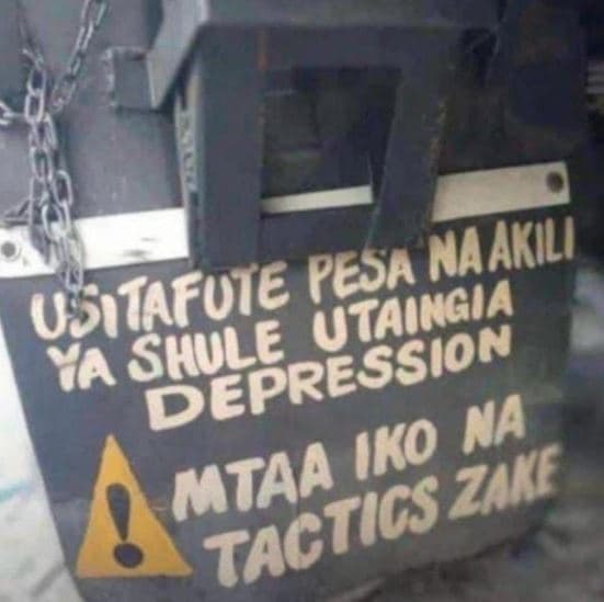 Pesa na akili usitafute shule utaingia ya depression iko na mtaa zake tactics