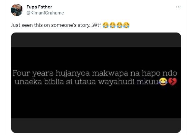 Fupa father kimanigrahame just seen this on someone' story_wtf à four years huja