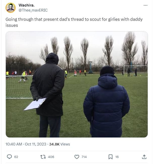 Wachira thee_maveric going through that present dad's thread to scout for girlie