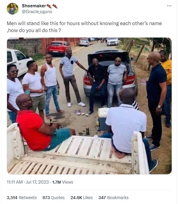 Shoemaker gracie_oguns men will stand like this for hours without knowing each o