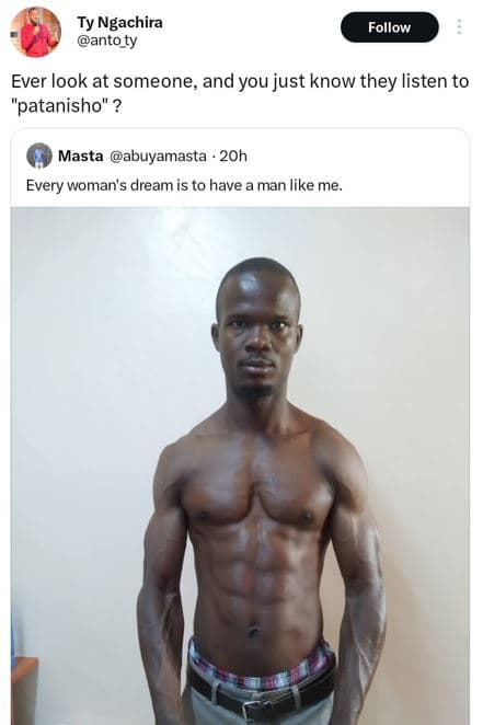 Ty ngachira anto ty follow ever look at someone and you just know they listen to