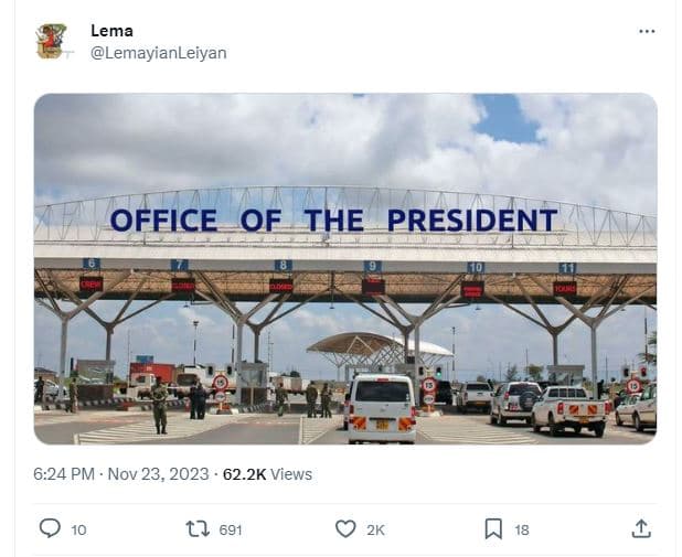 Lema lemayianleiyan office of the president 6.24 pm nov 23, 62.2k views 691 2k