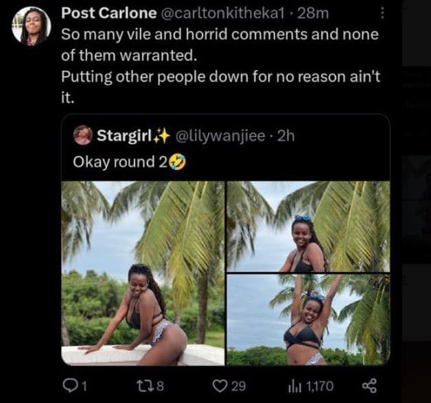 Post carlone carltonkithekal 28m so many vile and horrid comments and none of th