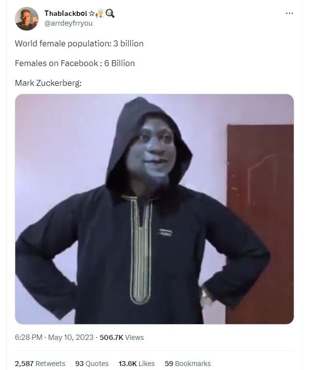 Thablackboi arrdeytrryou world female population 3 billion females on facebook 6