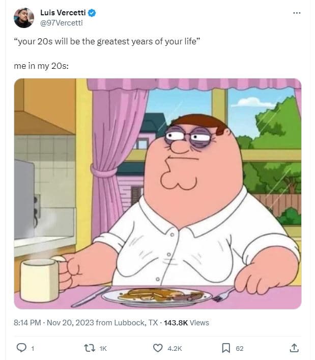 Luis vercetti 97vercetti your 20s will be the greatest years of your life me in