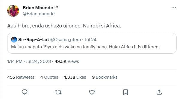 Brian mbunde ti brianmbunde aaaih bro, enda ushago ujionee. nairobi si africa. s
