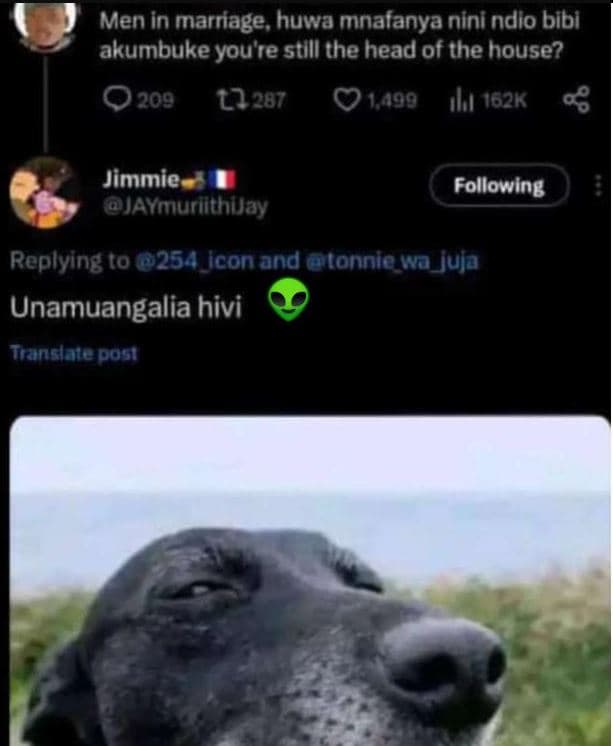 Men in marriage, huwa mnafanya nini ndio bibi akumbuke you're stlll the head of