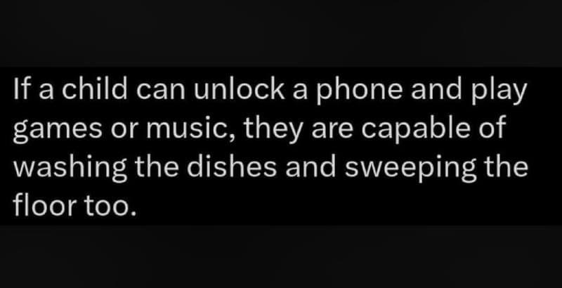 If a child can unlock a phone and play games or music, they are capable of washi