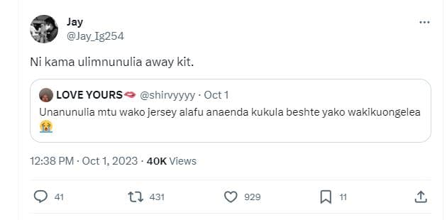 Jay jay_ig254 ni kama ulimnunulia away kit. love yours shirvyyyy oct 1 unanunuli