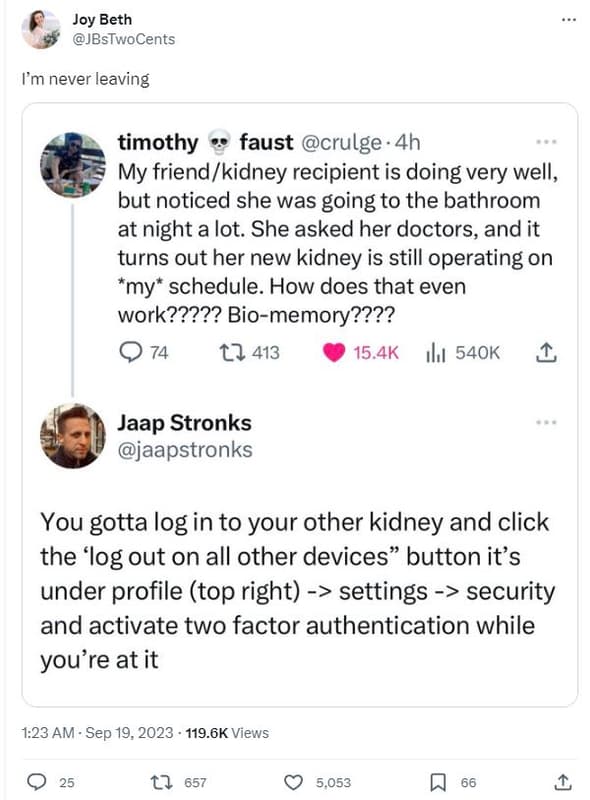 Joy beth jbstwocents im never leaving timothy faust crulge 4h my friend kidney r