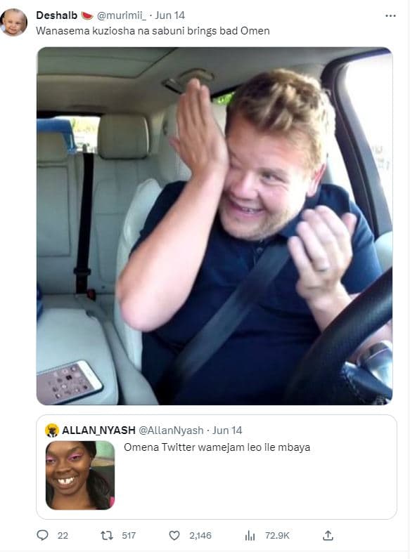 Deshalb murimii _ jun 14 wanasema kuziosha na sabuni brings bad omen allan_nyash