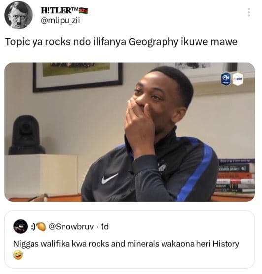 H!tlertm mlipu_zii topic ya rocks ndo ilifanya geography ikuwe mawe snowbruv 1d