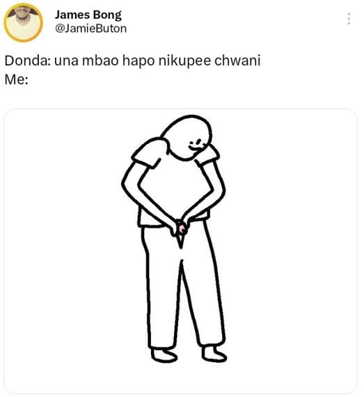 James bong jamiebuton donda una mbao hapo nikupee chwani me