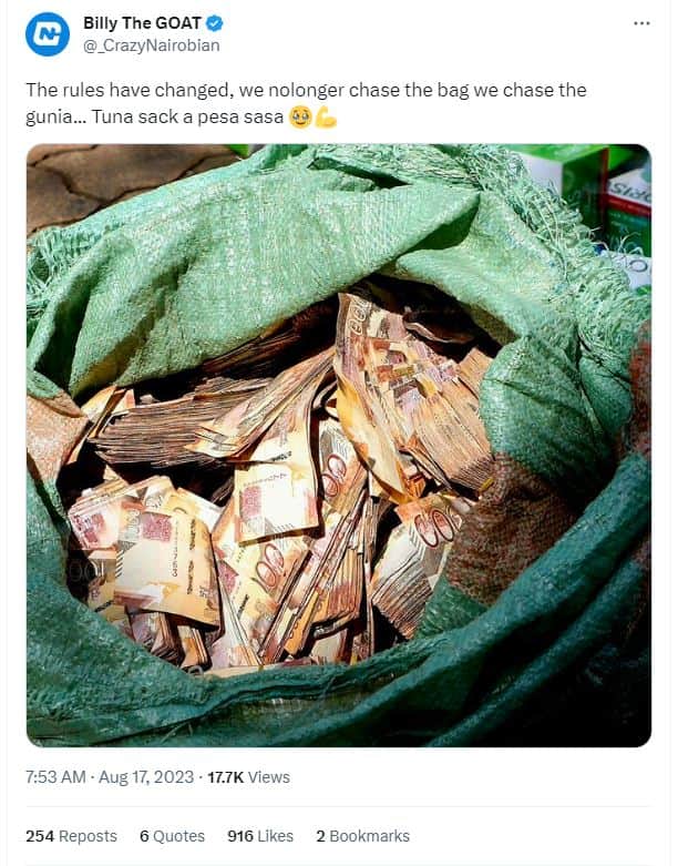 Billy the goat crazynairobian the rules have changed, we nolonger chase the bag