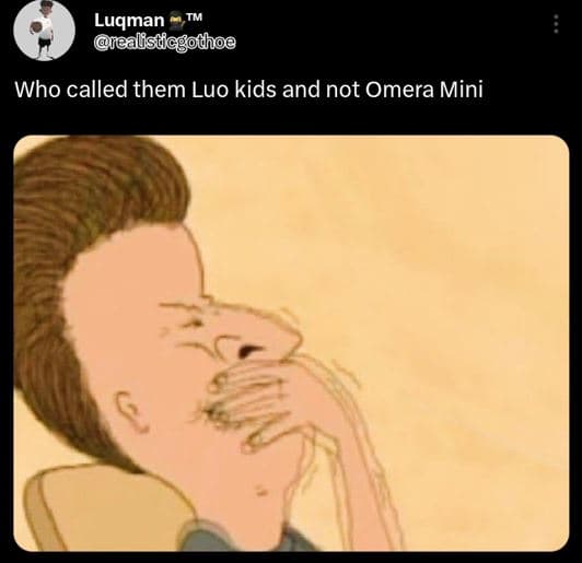Luqman alistiagodhoe who called them luo kids and not omera mini