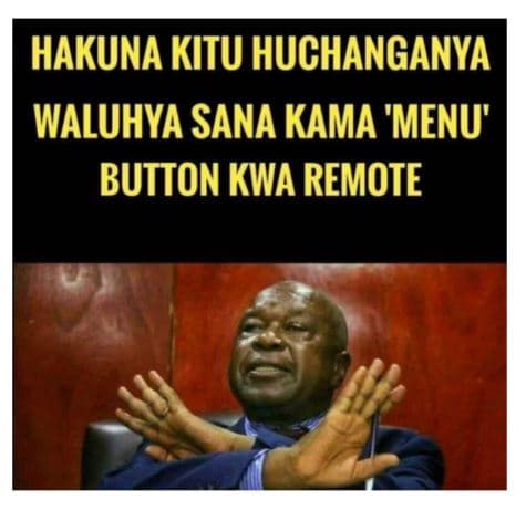 Hakuna kitu huchanganya waluhya sana kama 'menu' button kwa remote