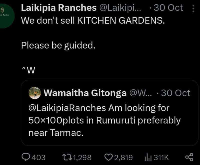 Laikipia ranches laikipi. 30 oct we don't sell kitchen gardens_ please be guided
